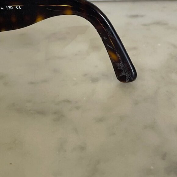 RALPH LAUREN Tortoiseshell Sunglasses Ivory Ribbon Mongram Temple 7585/S - Picture 16 of 16